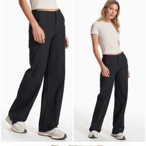 VUORI Meta Wide Leg Pants Black Gray Heathered Sz Large VW4089